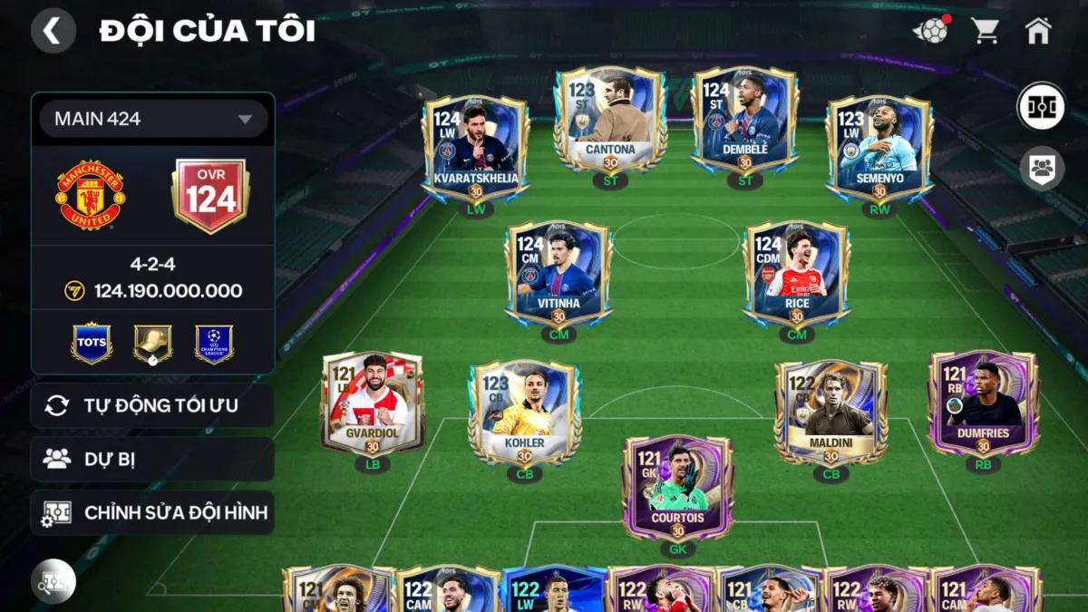 Tài khoản game: ACC OVR 124